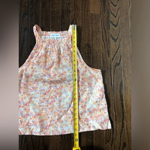 Bella Dahl Women’s M Shirred Halter Top in Peach Floral Print - EUC! - Picture 10 of 12